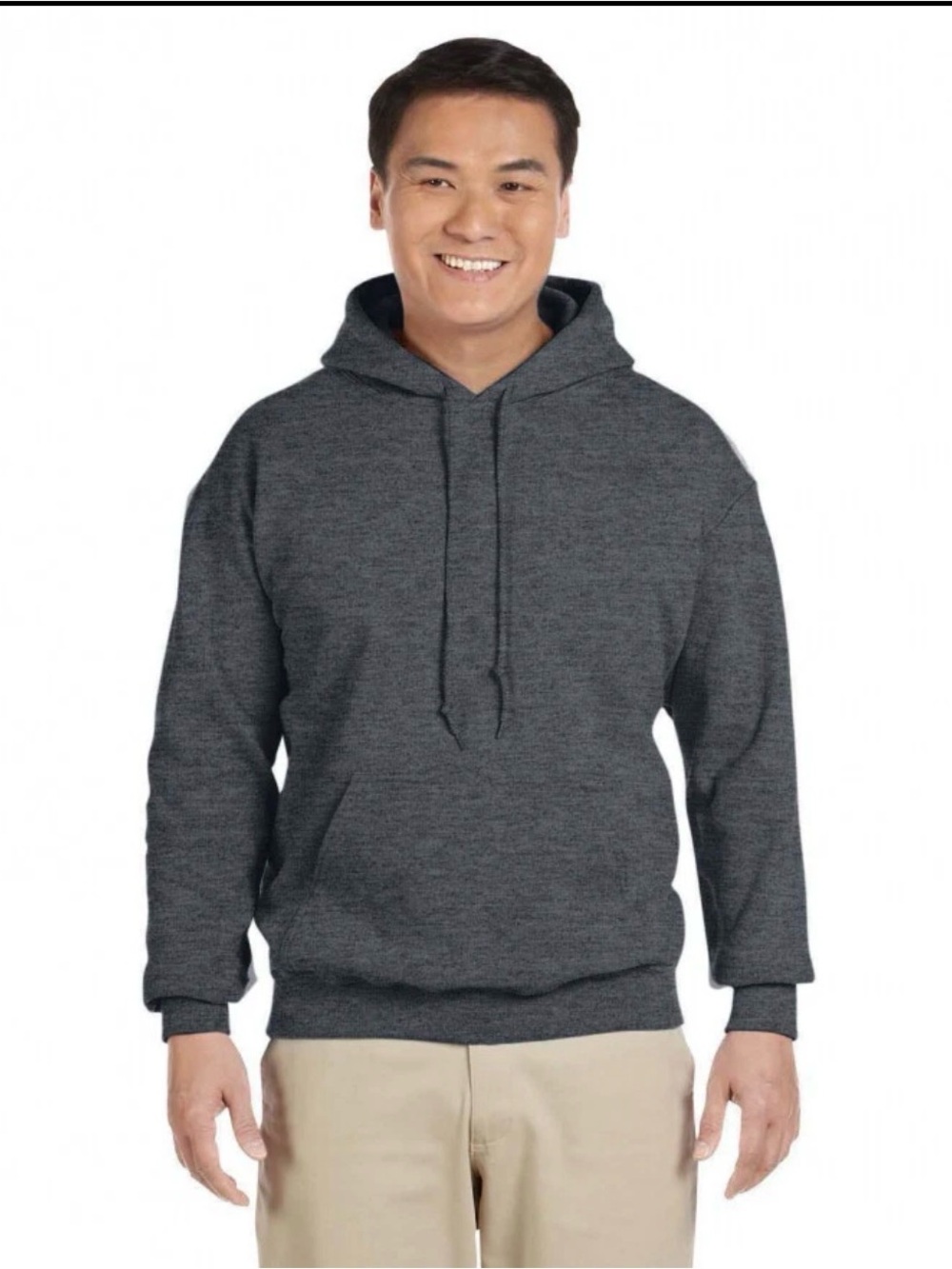 Gildan Men's Dark Charcoal Gray Pullover Hoodie